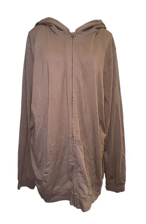 SKIMS Brown Oversized Zip Up Hoodie Size XL thumbnail 1