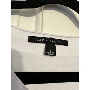 Zac & Rachel V-Neck Blouse Bell‎ Sleeve White Professional Top Womens S thumbnail 5