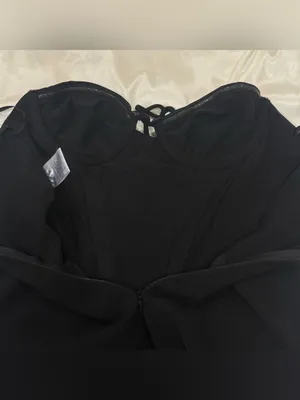 White Fox Boutique Push The Feeling Mini Dress XS Black Strapless Party Sexy thumbnail 9