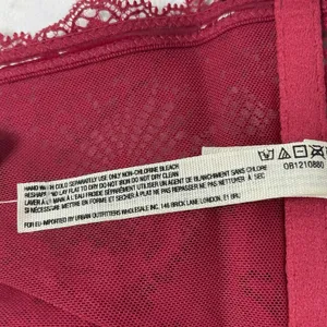 Free People Intimately Bandeau Bra Lacey Looks Burgundy Small Strapless New Red thumbnail 7