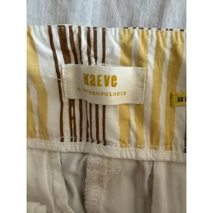 Maeve Wide Leg Pants Women 8 Yellow Striped Naomi High Rise Patch Pocket thumbnail 11