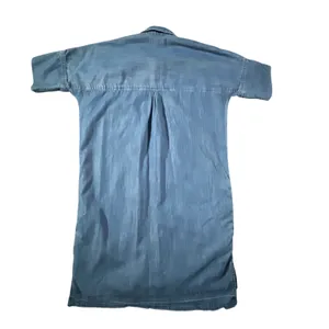 Madewell Shirt Dress Womens XXS Blue‎ Cotton Lyocell Denim Drop Hem Button Front thumbnail 2