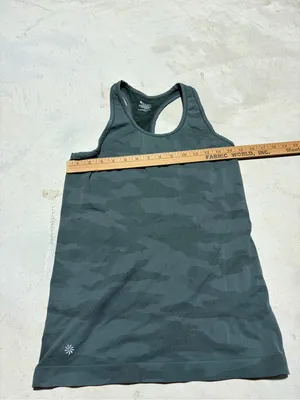 Athleta Racerback Tank Top Dark Green Camo small thumbnail 5