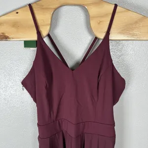 NEW Halara Breezeful Backless‎ Side Zipper Pocket Wide Leg Quick Dry Jumpsuit LT thumbnail 2