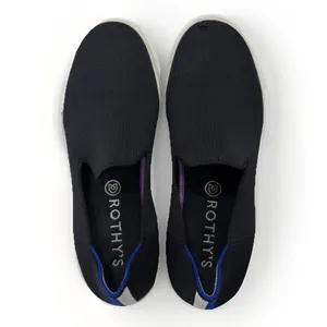 Rothys Sneakers Womens Size 7 Navy Blue Knit Slip On Shoes Loafers Original thumbnail 2