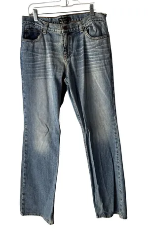 American Eagle Outfitters Vintage Y2k‎ Baggy Jeans Light Wash Bootcut Size 10 thumbnail 1