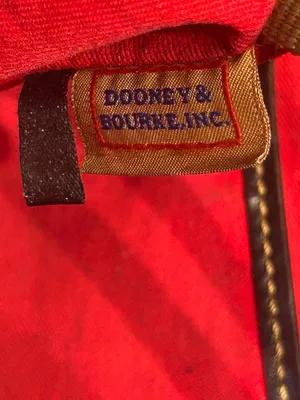 Dooney & Bourke Dark Brown Leather Tote with Gold Ring Hardware thumbnail 8
