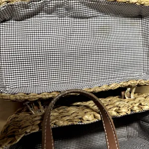 Kate Spade New York Picnic Bag Wicker Basket Box Rattan Handwoven Tan thumbnail 3