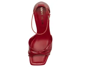 NWT Anne Klein Jessie Ankle Strap Two Piece Dress Sandals JESS04F9 Red 8.5M thumbnail 2