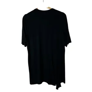 Fabletics Black Crewneck Tie Drape Front Short Sleeve Athletic T-Shirt‎ M thumbnail 2
