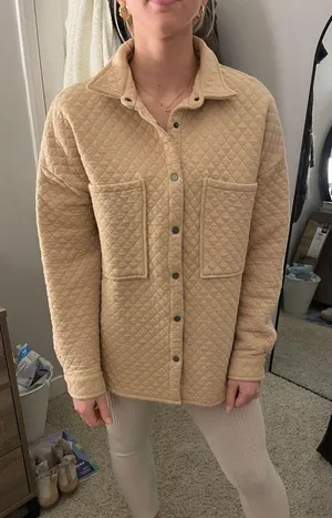 Glik's Beige Shacket thumbnail 1