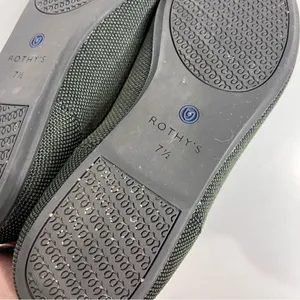 Rothy’s The Loafer round‎ toe olive green neon stripe on the back size 7.5 thumbnail 9