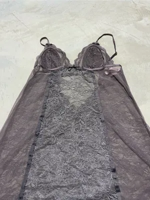 Victoria’s secret very sexy Lace Trim Sheer Babydoll Chemise medium thumbnail 2