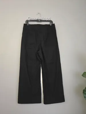 Maeve The Colette Cropped Wide-Leg Pants Black thumbnail 5
