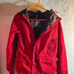 Burton Red Ski Jacket with Hood and Relaxed Fit thumbnail 1