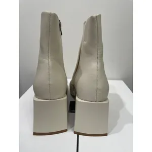 Dolce Vita Imogen H2O Ivory Leather Waterproof Square Toe‎ Block Heel Boots 6 thumbnail 3