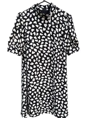 NWT Ann Taylor Heart Puff Sleeve Shift Dress Size Small thumbnail 1