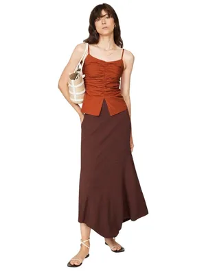 DRAE Shirred Backless Camisole in Small Womens Sleeveless Tank Top thumbnail 3