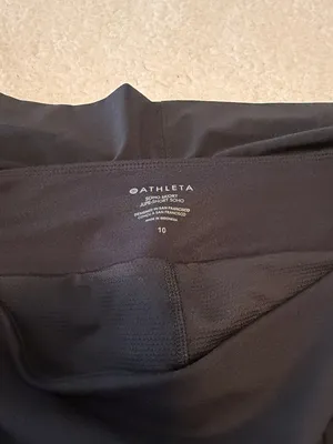 Athleta Black Athletic Skort with Side Zip Pockets thumbnail 4