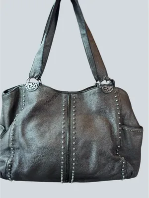 Brighton Andie Pretty Tough Metallic Pewter Leather Bag thumbnail 2