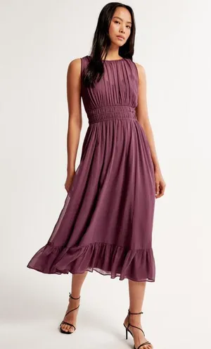 Abercrombie Easy High-Neck Midi Dress - Size Small TALL thumbnail 1