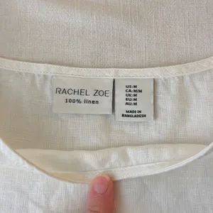 Rachel Zoe 100% Linen Tunic Top M Cream Lagenlook Coastal Side Tie Tank thumbnail 4