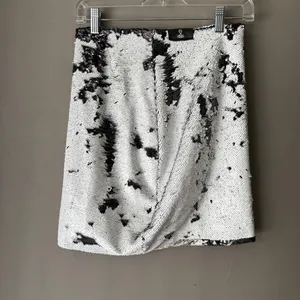 Stardust‎ sz S black white sequin color change mini skirt thumbnail 6