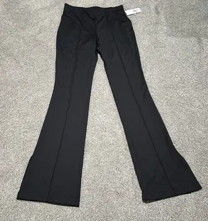 Peach Black Astrid split Flare leggings‎ NWT thumbnail 1