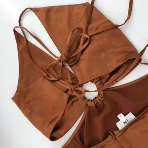Aniston Dress in Hazelnut LPA Small thumbnail 6