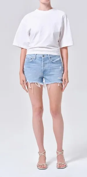 Agolde Parker Vintage Cut Off Jean Short In Swapmeet Size 27 thumbnail 1