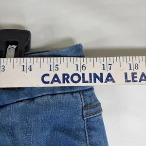 Seven7 Tummyless High Rise Slim Boot Jeans Blue Raw Hem Size‎ 12 Minimalist thumbnail 7