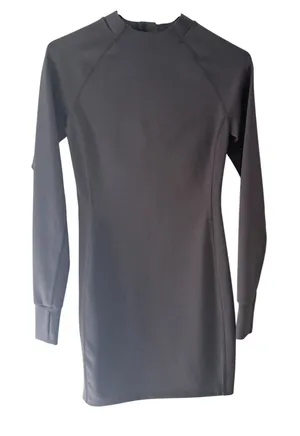 Greyson Womens XS Black Long Sleeve Mock Golf Quarter Zip Performance Mini Dress thumbnail 1