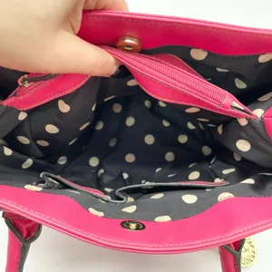 Anne Klein Satchel Shoulder‎ Bag Girly Pink Satchel Y2K Polished Elle Coquette thumbnail 13