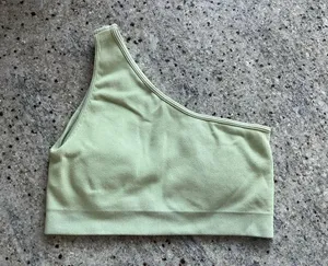 Amazon Sportneer Avocado Green Ribbed Seamless Gym Yoga Leggings Pants thumbnail 7