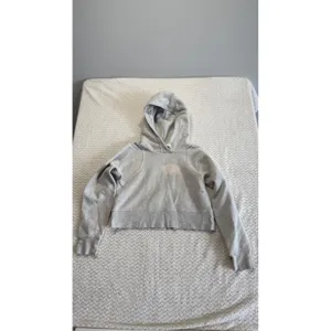 Lululemon Pullover Hoodie Heathered Core Ultra Light Grey Cropped Size 2 thumbnail 2