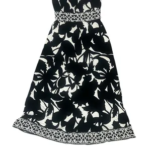 White House Black‎ Market Strapless Maxi Dress XS Black Ivory Y2K Graduation thumbnail 3