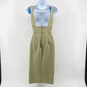 Hello Molly Give Me One More Minute Midi Dress NWT US 2 XS Olive Green‎ Low Back thumbnail 8