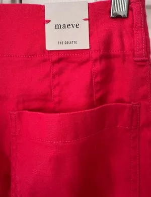 Anthropologie Maeve The Colette Wide-Leg Cropped Linen Pants, Size 28 thumbnail 10