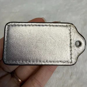 2.5" COACH Silver Fob Bag Charm Hang tag Hangtag thumbnail 2