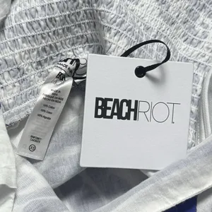 NEW Beach‎ Riot Rianne Printed Maxi Dress Blue White Tropical Resort Travel XS thumbnail 11