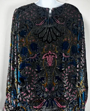 Hale Bob Silk Odile Medallion Silk/Rayon Velvet Burnout Dress thumbnail 12