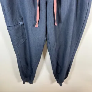 FIGS Zamora Jogger Scrub Pants Womens Small Heather Gray Blue Workwear‎ Casual thumbnail 3