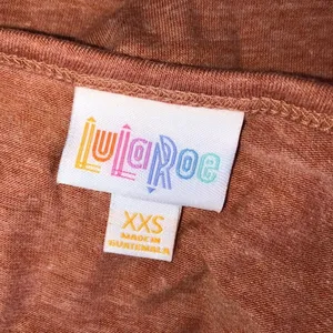 LulaRoe xxsmall orange Irma top new with tags thumbnail 4