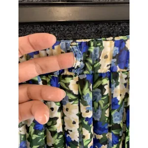 Joie By Anthropologie Maxi Skirt Belt Pull On Floral Blue Size Large NWOT thumbnail 3