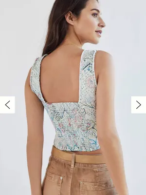 Pilcro Printed Corset Top thumbnail 2