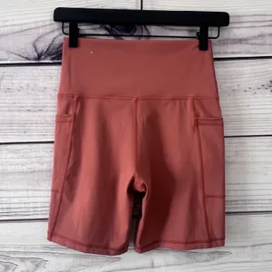 Aerie American Eagle Offline Rust Orange High Rise Bike Shorts thumbnail 3