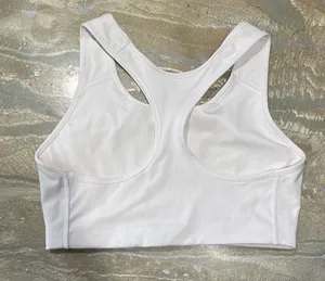 Nike Women's Swoosh Medium Support No Padded White Sports Bra Size L thumbnail 4