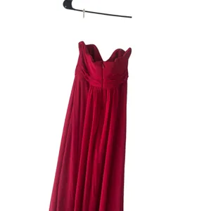 David's Bridal Red Floral Sleeveless Tiered‎ Beaded Dress thumbnail 6