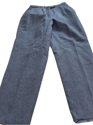 Herman Geist Women’s 6P Gray 100% Wool Wide Leg Fully Lined Petite Work Trousers thumbnail 5