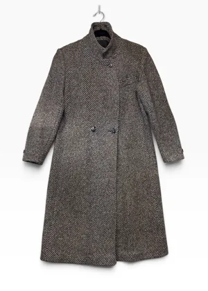 Jill Jr Vintage Tweed Overcoat Brown Multicolor ILGWU Union Made Long Coat Med thumbnail 1